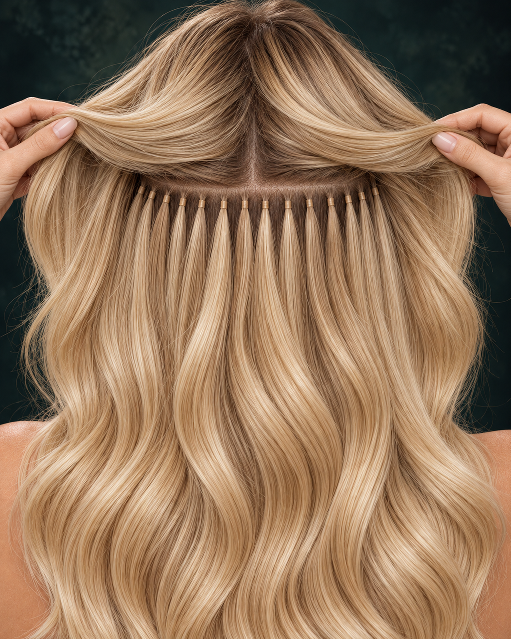 I-TIPS HAIR EXTENSIONS, PEARL GILT #18/16/24