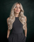 CLIP-IN HAIR EXTENSIONS, FROSTED CHAMPAGNE #60