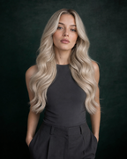 CLIP-IN HAIR EXTENSIONS, FROSTED CHAMPAGNE #60