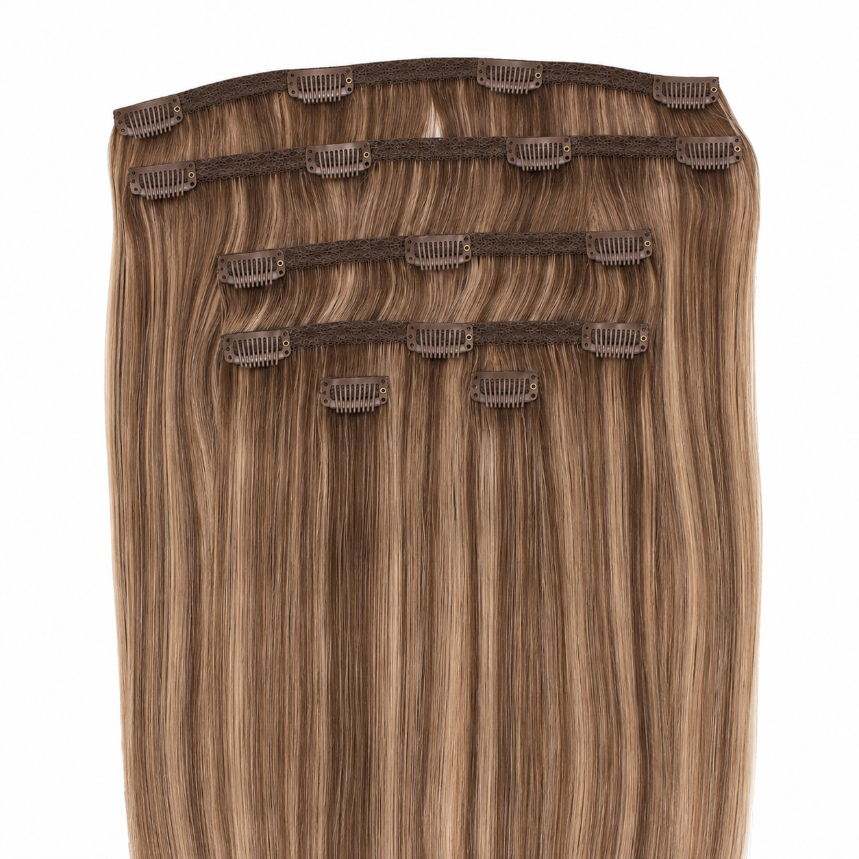 CLIP-IN HAIR EXTENSIONS, BRONZE SPOTLIGHT #3/24