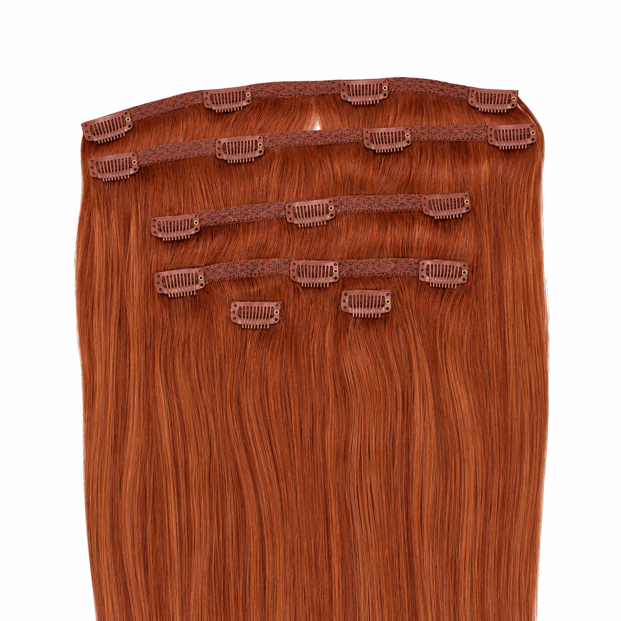 CLIP-IN HAIR EXTENSIONS, CRIMSON RESOLVE #570