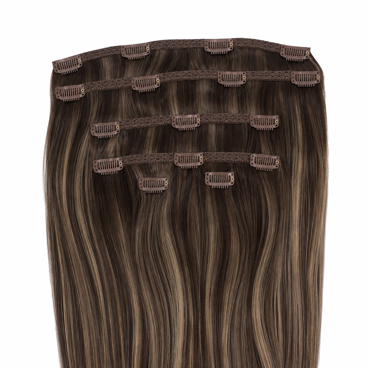 CLIP-IN HAIR EXTENSIONS, ESPRESSO REIGN #1C/24/6C