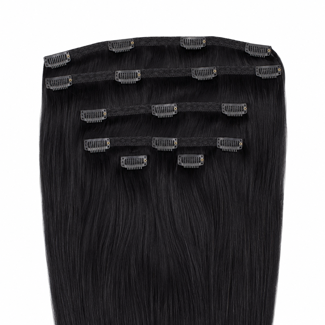 CLIP-IN HAIR EXTENSIONS, ONYX CROWN #1