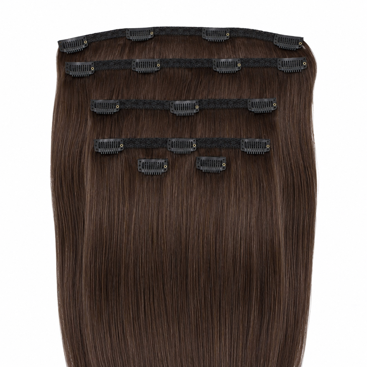 CLIP-IN HAIR EXTENSIONS, SABLE WALNUT #3
