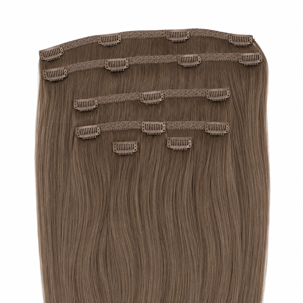 CLIP-IN HAIR EXTENSIONS, SMOKED TAUPE #8