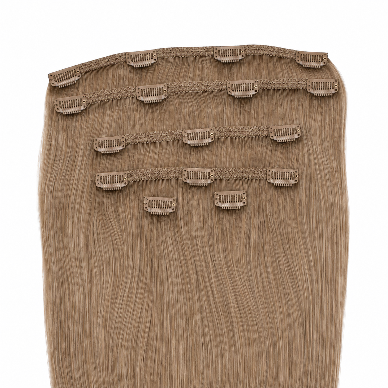 CLIP-IN HAIR EXTENSIONS, SOFT SMOKE BROWN #9