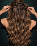 I-TIPS HAIR EXTENSIONS, COCOA-TO-TOFFEE ROOT #1C/18/46