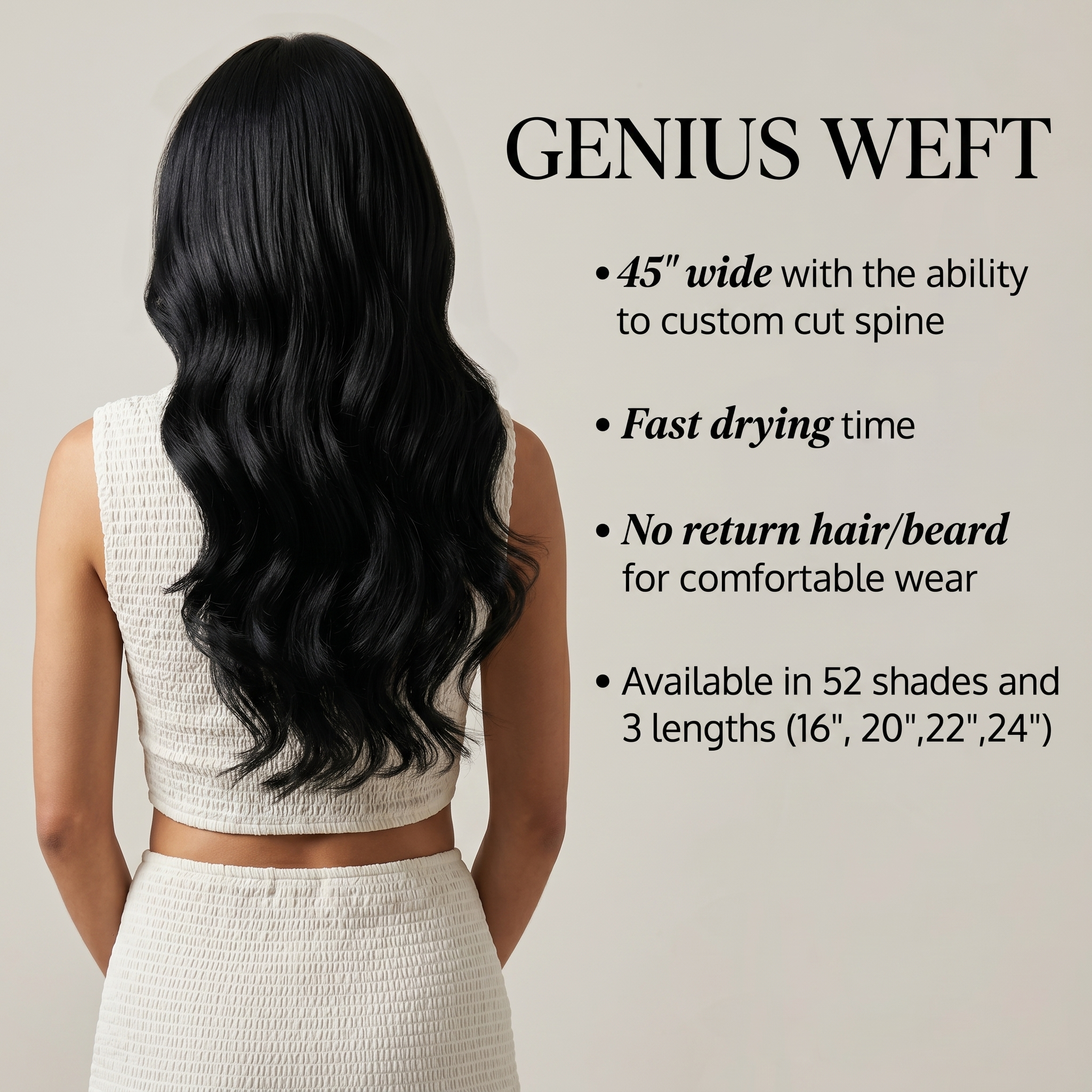 GENIUS WEFT HAIR EXTENSIONS, COCOA-TO-TOFFEE ROOT #1C/18/46