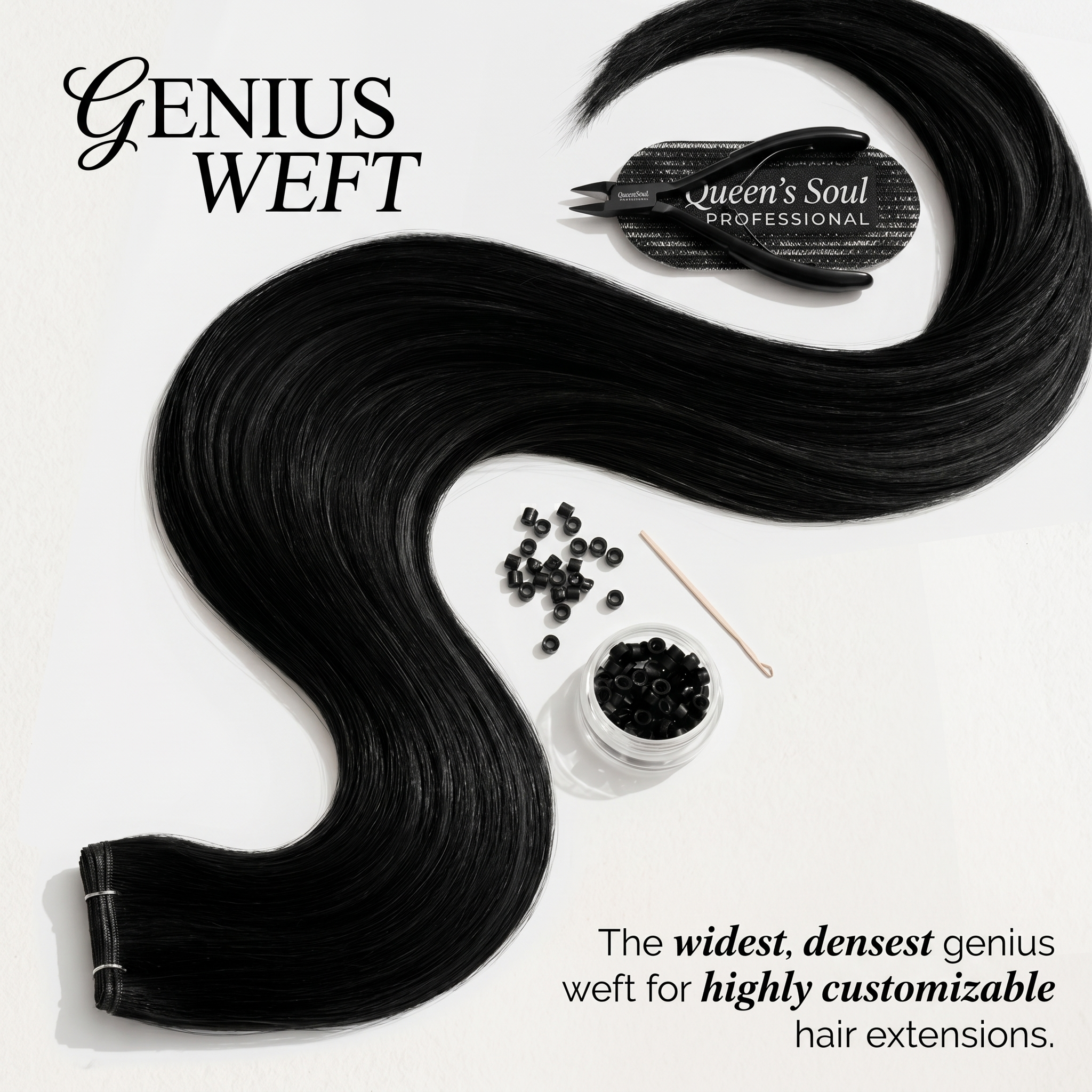 GENIUS WEFT HAIR EXTENSIONS, COCOA-TO-TOFFEE ROOT #1C/18/46
