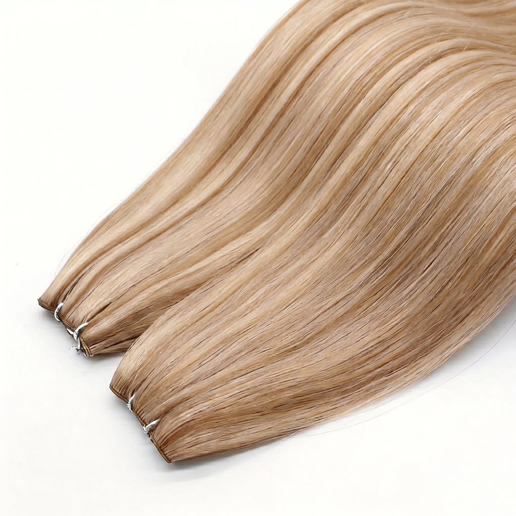 GENIUS WEFT HAIR EXTENSIONS, TOFFEE HALO #18/46