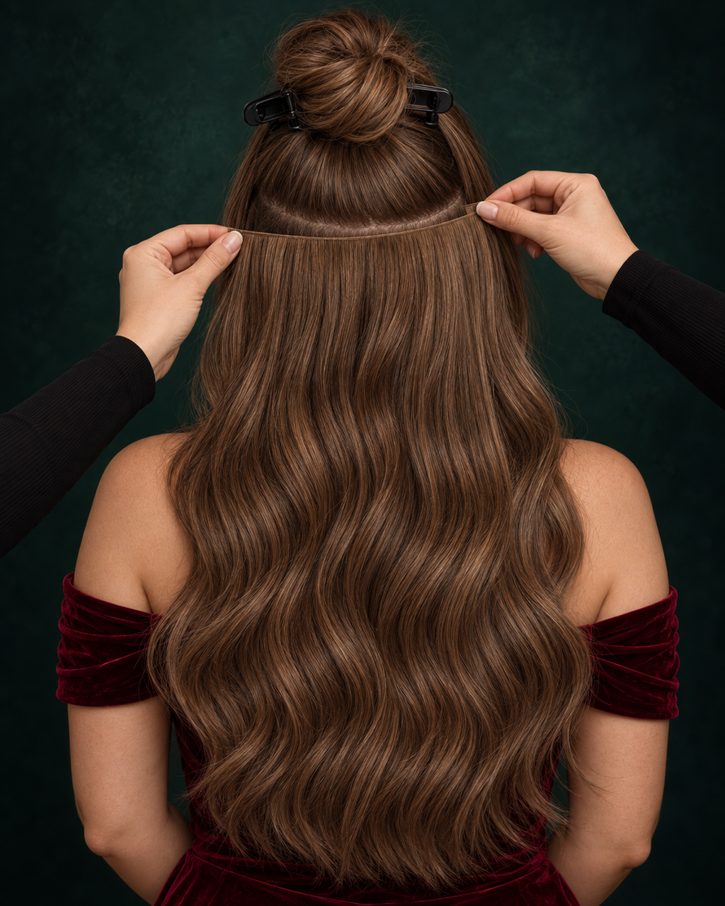 GENIUS WEFT HAIR EXTENSIONS, COCOA BROWN #4