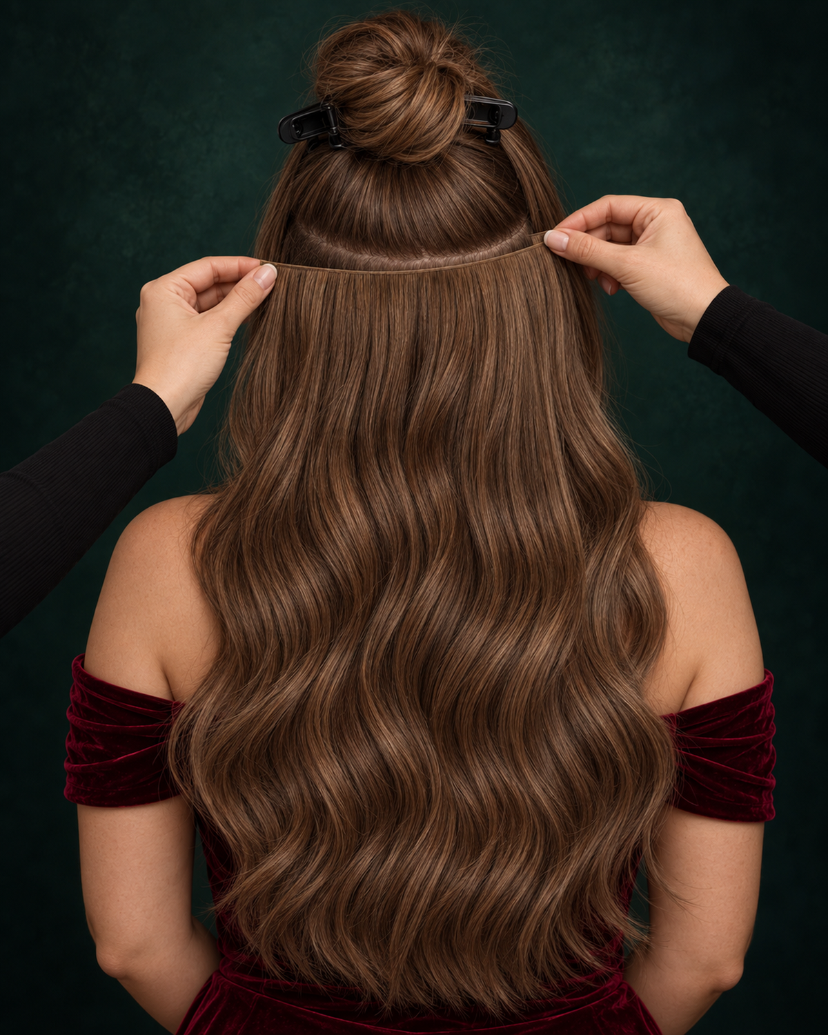 GENIUS WEFT HAIR EXTENSIONS, COCOA BROWN #4