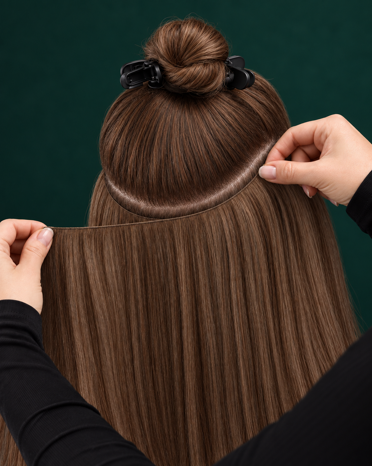 GENIUS WEFT HAIR EXTENSIONS, COCOA BROWN #4