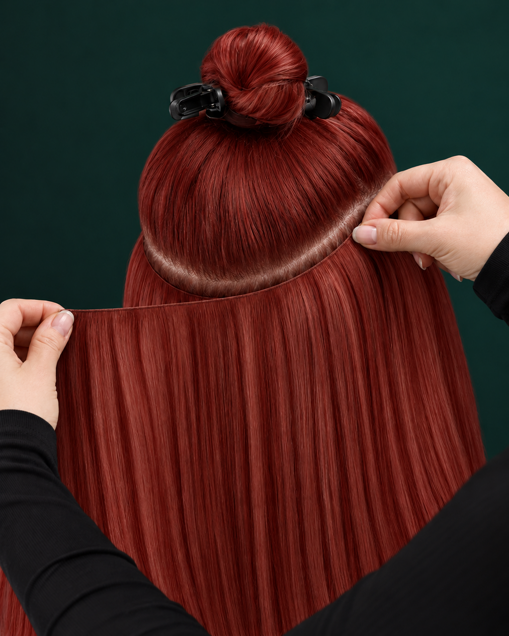 GENIUS WEFT HAIR EXTENSIONS, CRIMSON RESOLVE #570