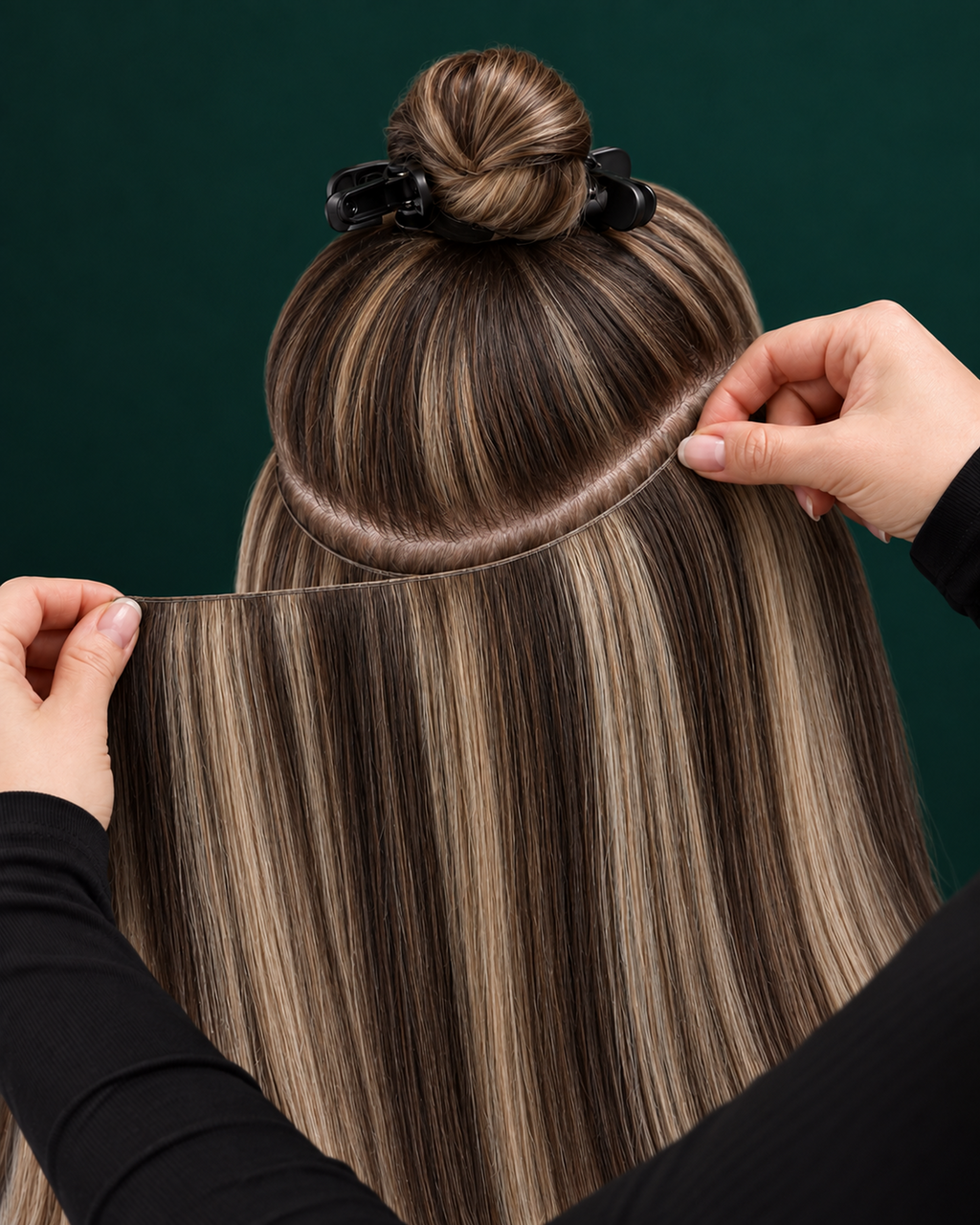 GENIUS WEFT HAIR EXTENSIONS, ESPRESSO REIGN #1C/24/6C