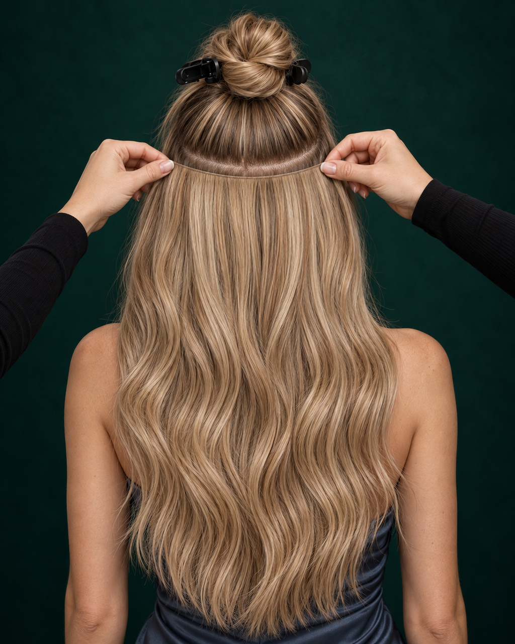 GENIUS WEFT HAIR EXTENSIONS, LIVED-IN BLONDE #18