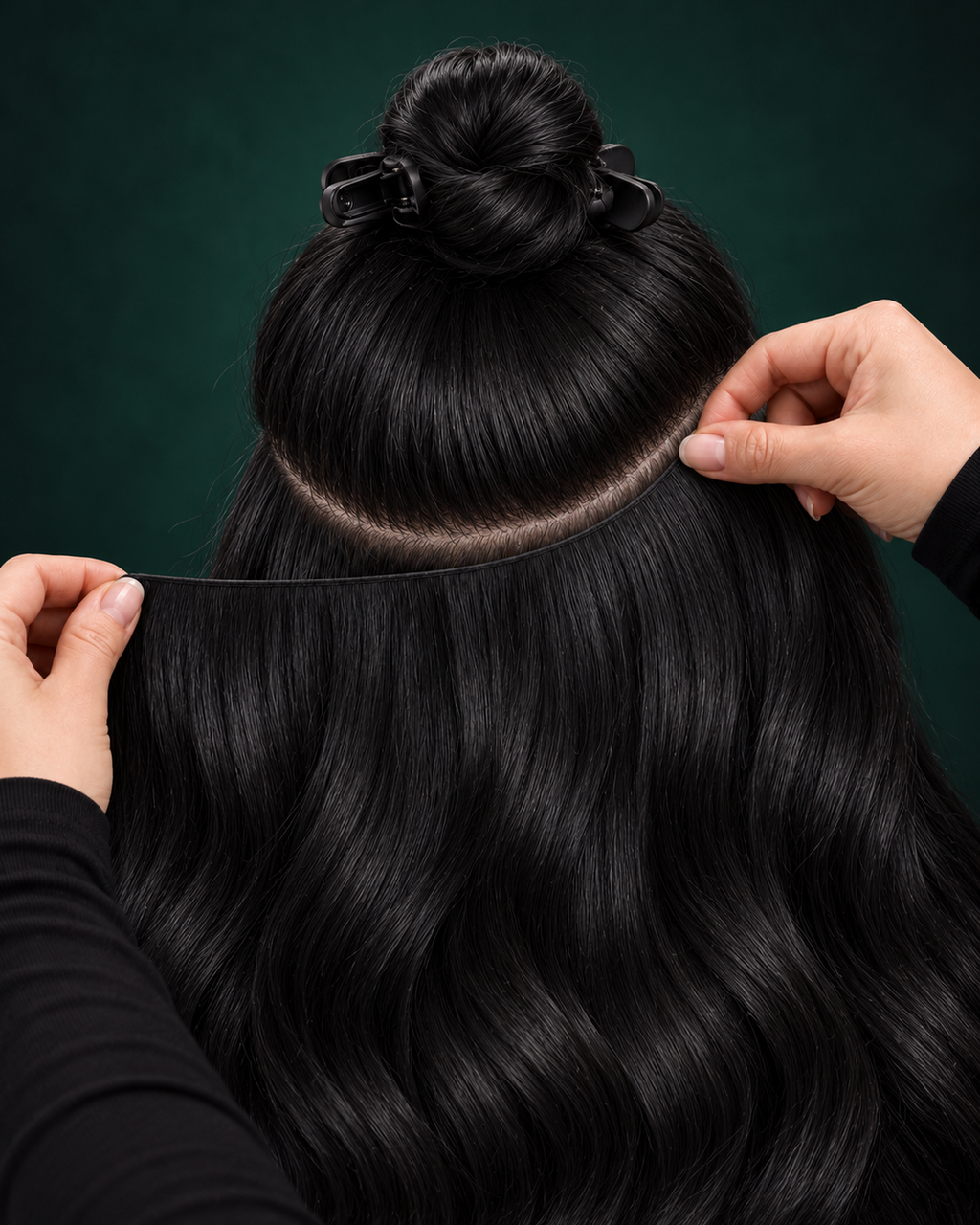 GENIUS WEFT HAIR EXTENSIONS, ONYX CROWN #1
