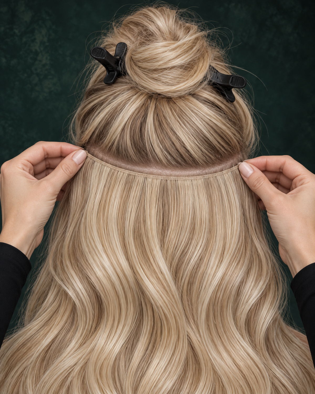 GENIUS WEFT HAIR EXTENSIONS, PEARL GILT #18/16/24