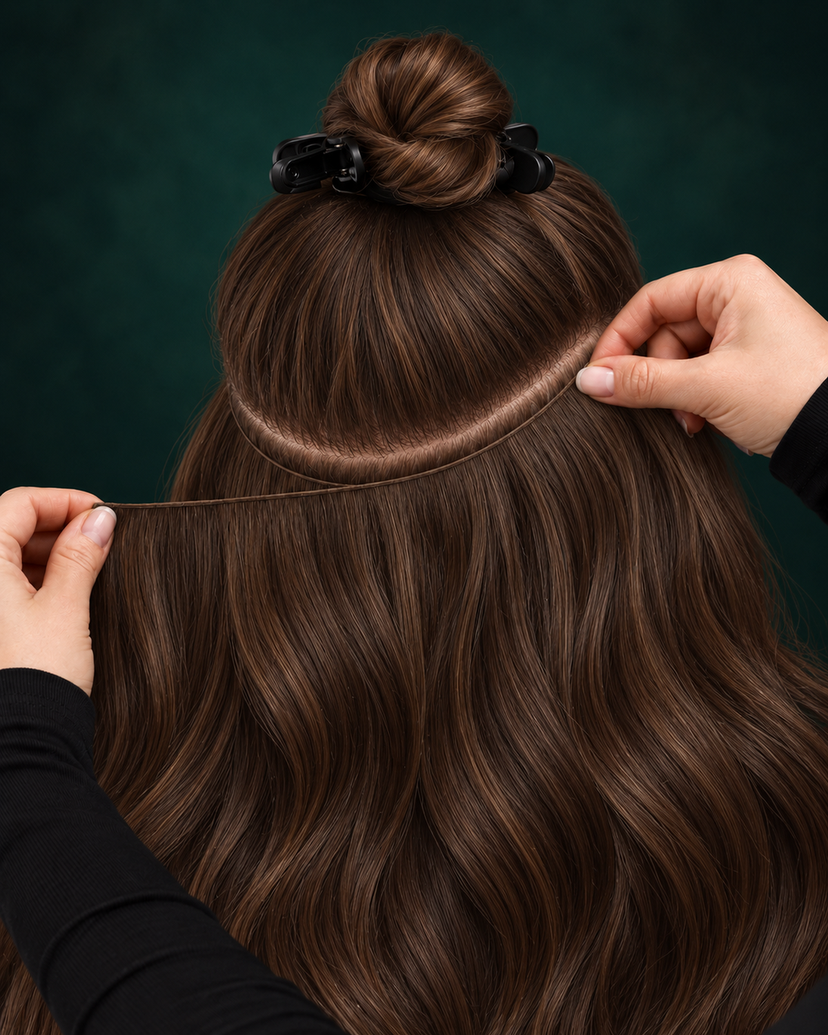 GENIUS WEFT HAIR EXTENSIONS, Sable Walnut #3