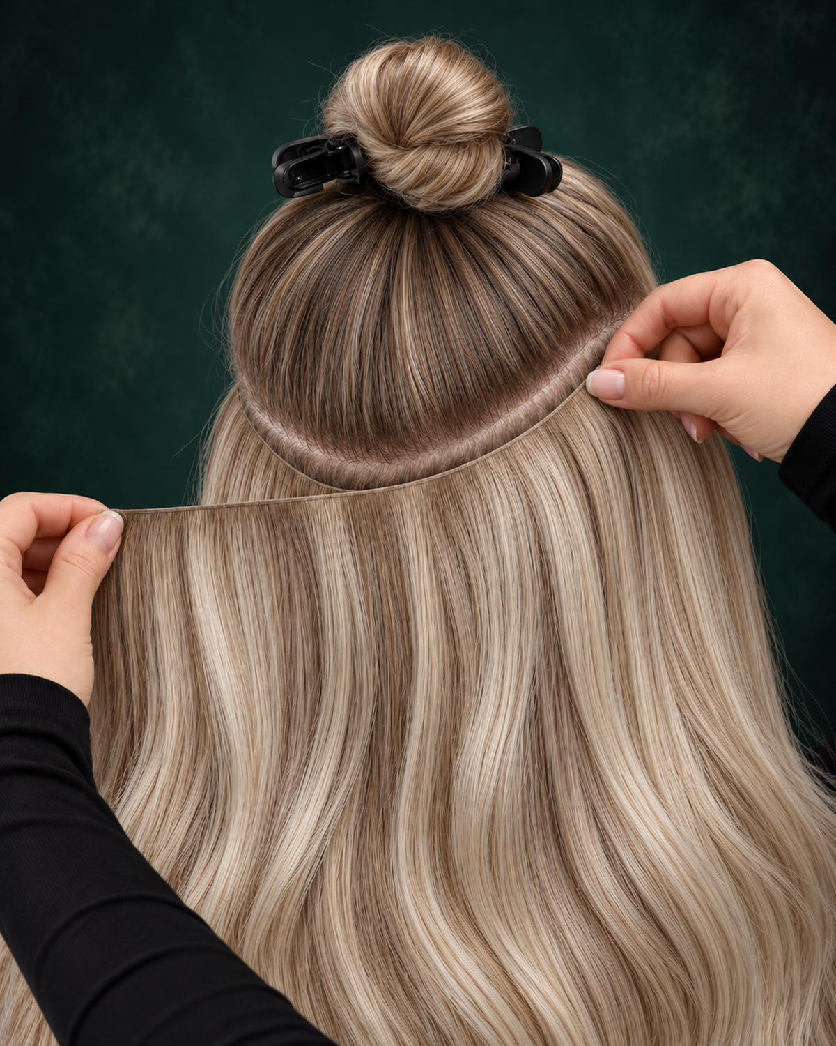 GENIUS WEFT HAIR EXTENSIONS, SMOKE-TO-BLONDE #8/60