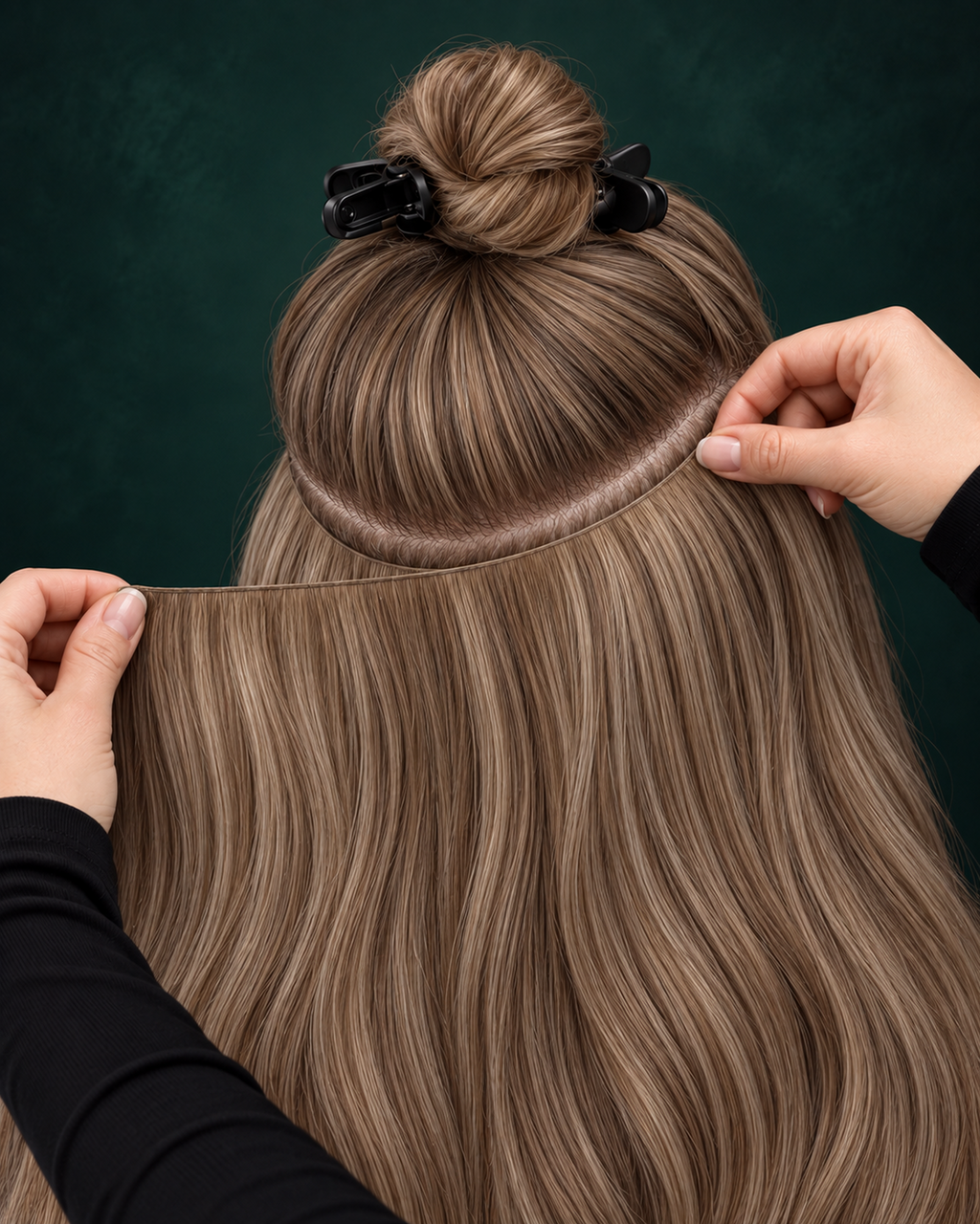 GENIUS WEFT HAIR EXTENSIONS, SMOKED TAUPE #8