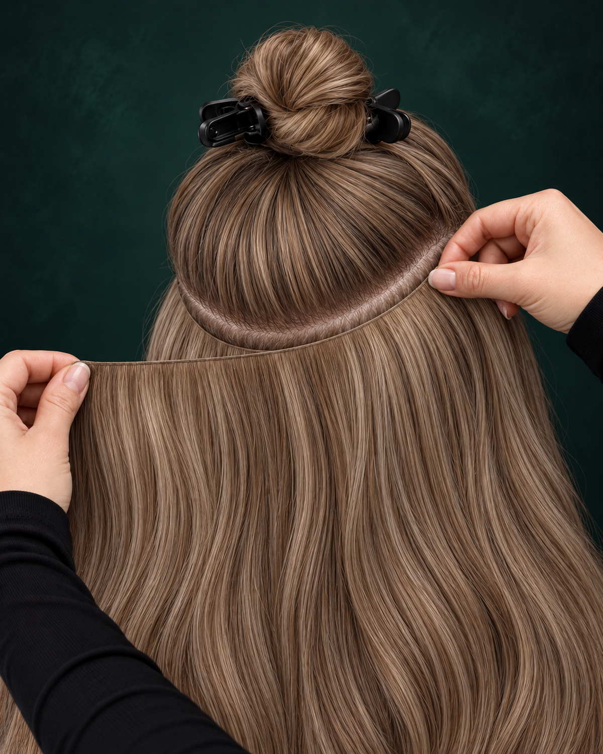 GENIUS WEFT HAIR EXTENSIONS, SMOKED TAUPE #8