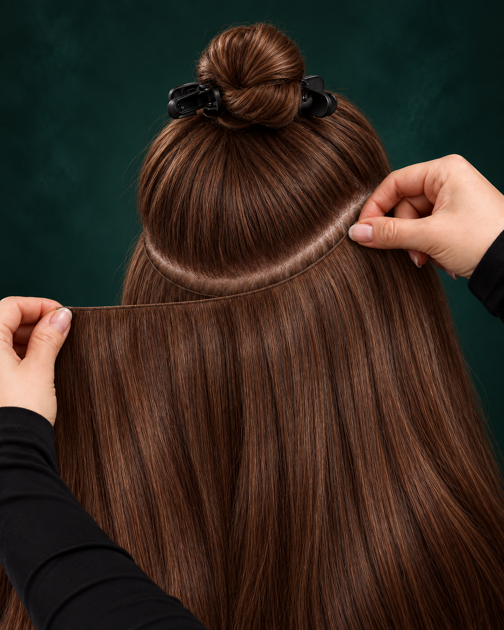 GENIUS WEFT HAIR EXTENSIONS, VELVET CHESTNUT #10