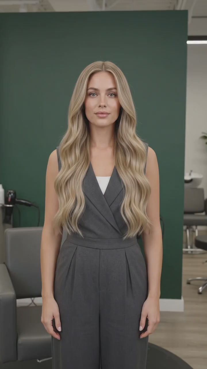 GENIUS WEFT HAIR EXTENSIONS, LIVED-IN BLONDE #18